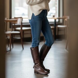 Cole Haan Tall Leather Boot.  Brown.  Size 7.5.